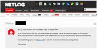 De startpagina van Netlog