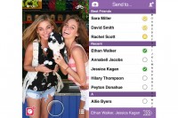 Twee schermafdrukken van de interface van Snapchat