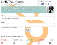 Linktally resultaat / Bron: Linktally.com