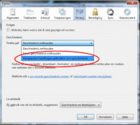 Cookies uitschakelen in Firefox.