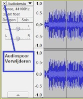  Audiospoor verwijderen.